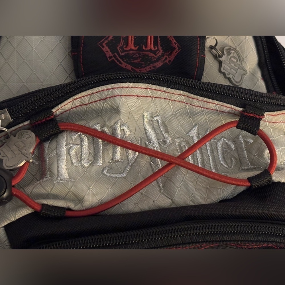 Harry Potter Vintage 2000 Hogwarts Small Mini Bag Backpack Black Gray Y2K - Picture 6 of 10